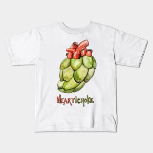 Heartichoke Pun Painting Kids T-Shirt